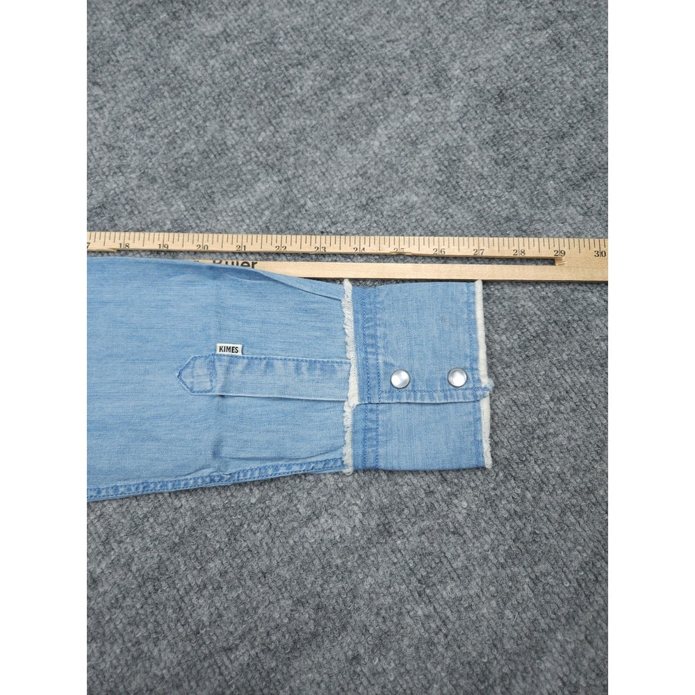 Kimes Ranch Shirt Women's 2XL Blue KC Patched Denim Pearl Snap Western NWT - Picture 12 of 13